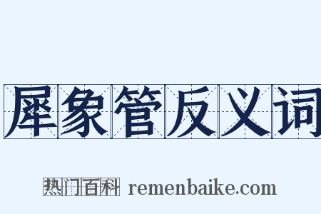 犀象管反义词是什么意思的图片